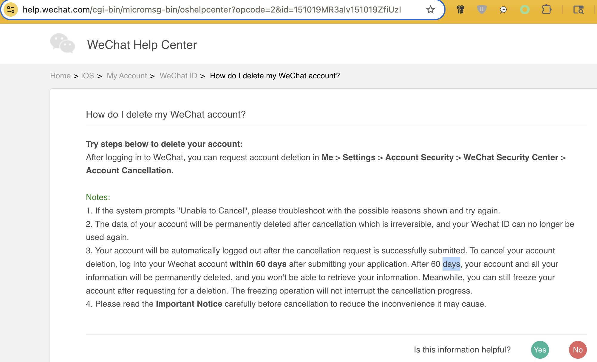 Contradictory help center documentation 1