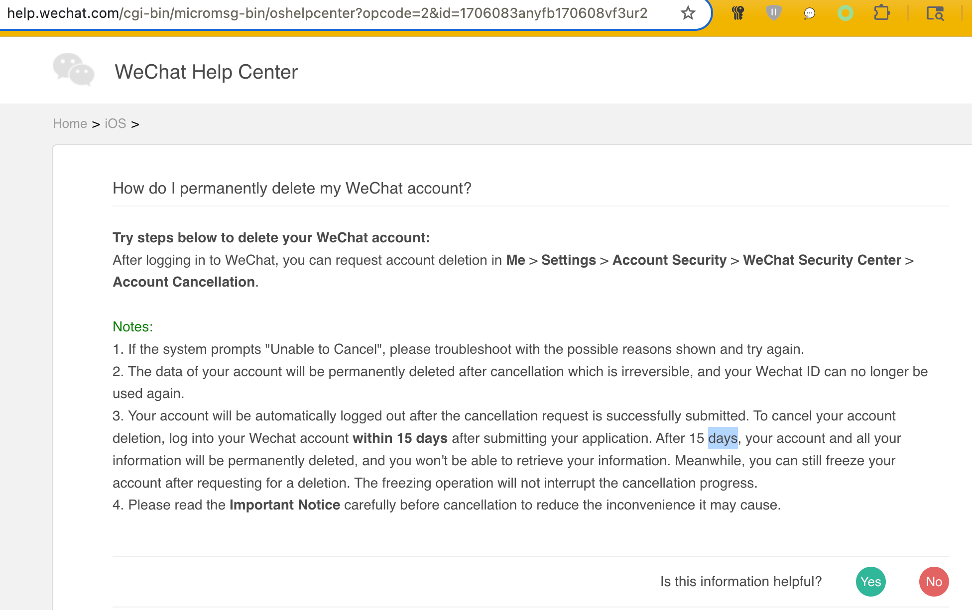 Contradictory help center documentation 2